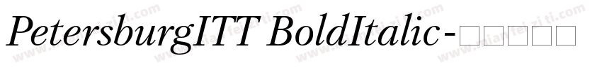 PetersburgITT BoldItalic字体转换